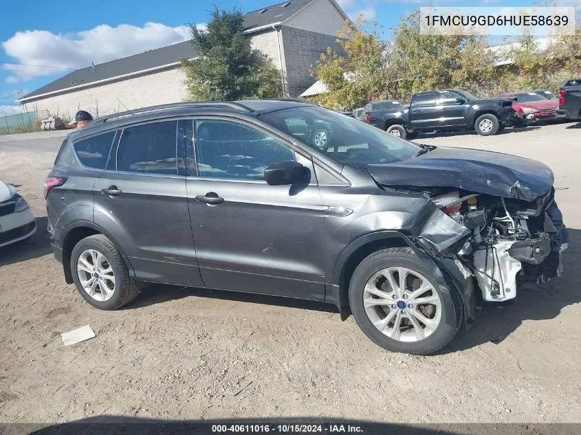 2017 Ford Escape Se VIN: 1FMCU9GD6HUE58639 Lot: 40611016