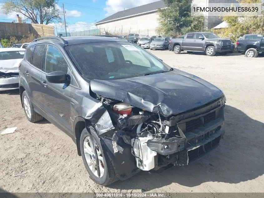 2017 Ford Escape Se VIN: 1FMCU9GD6HUE58639 Lot: 40611016