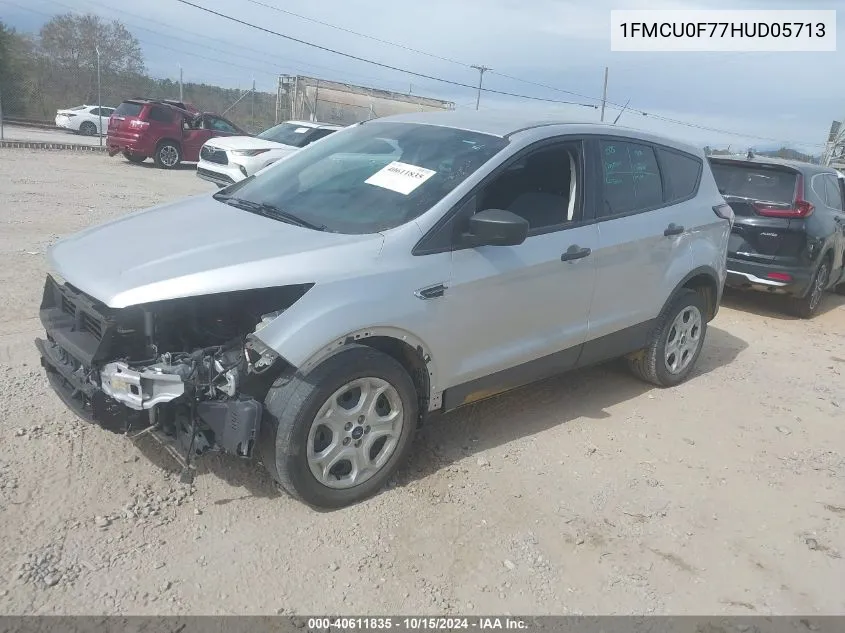 2017 Ford Escape S VIN: 1FMCU0F77HUD05713 Lot: 40611835