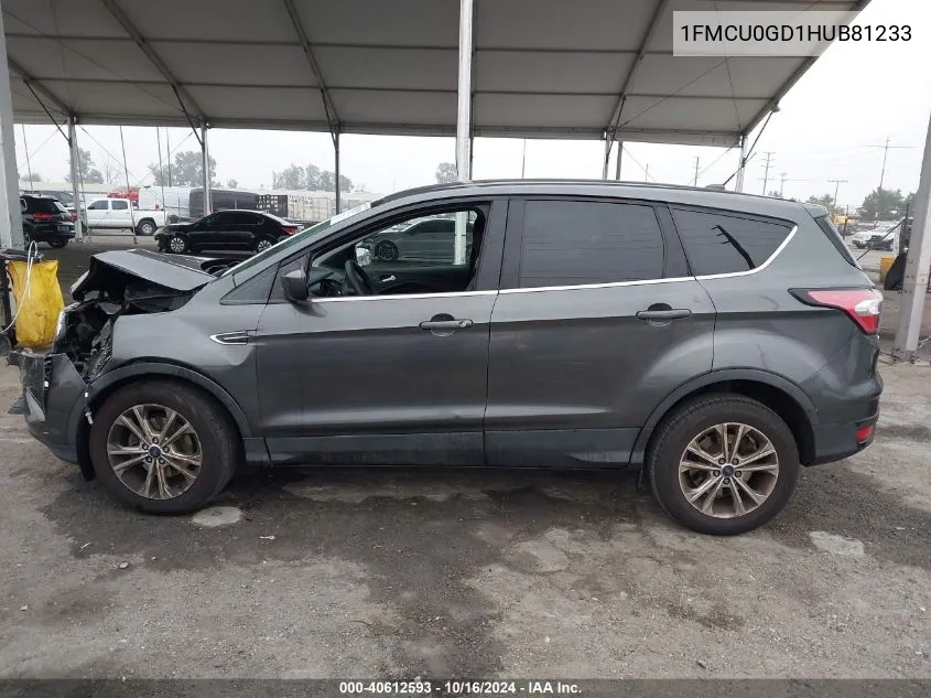 2017 Ford Escape Se VIN: 1FMCU0GD1HUB81233 Lot: 40612593