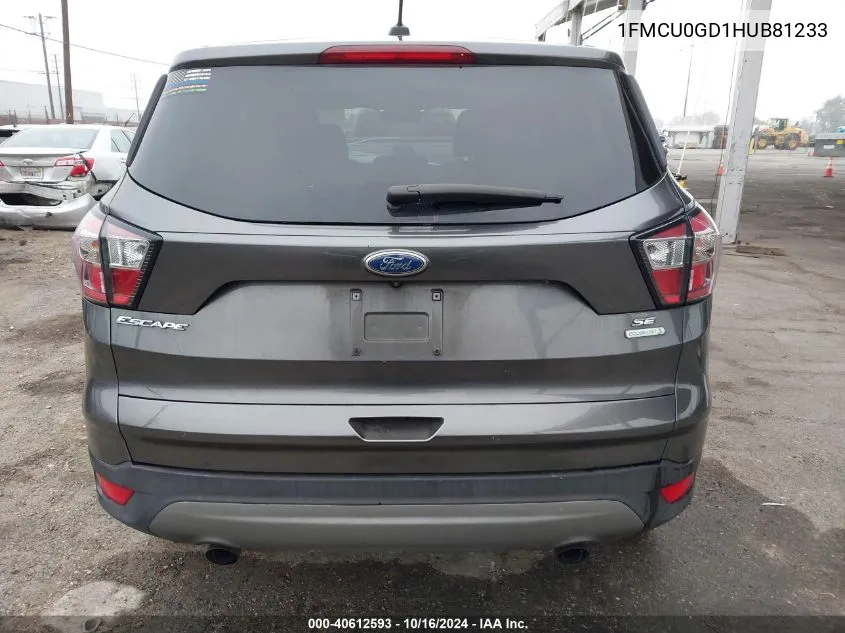 2017 Ford Escape Se VIN: 1FMCU0GD1HUB81233 Lot: 40612593