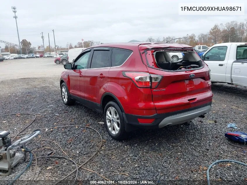 2017 Ford Escape Se VIN: 1FMCU0G9XHUA98671 Lot: 40621081