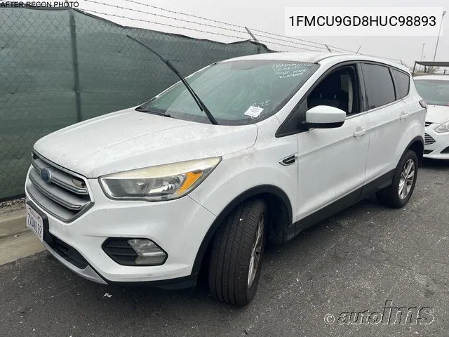 2017 Ford Escape Se VIN: 1FMCU9GD8HUC98893 Lot: 40621794