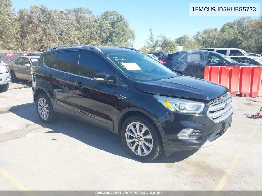 2017 Ford Escape Titanium VIN: 1FMCU9JD5HUB55733 Lot: 40622851