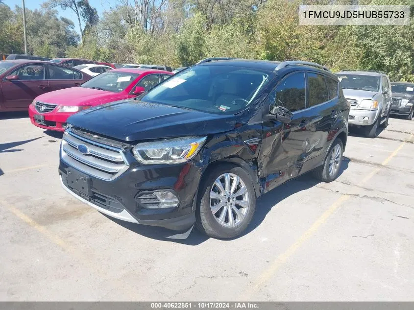 2017 Ford Escape Titanium VIN: 1FMCU9JD5HUB55733 Lot: 40622851