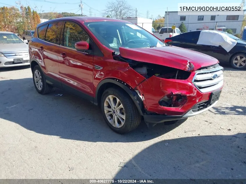 2017 Ford Escape Se VIN: 1FMCU9GD0HUC40552 Lot: 40627775