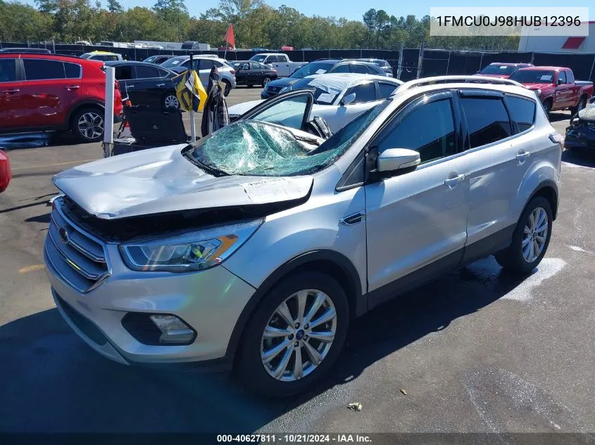 2017 Ford Escape Titanium VIN: 1FMCU0J98HUB12396 Lot: 40627811