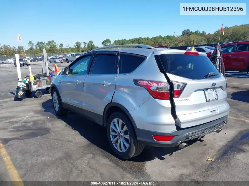 2017 Ford Escape Titanium VIN: 1FMCU0J98HUB12396 Lot: 40627811