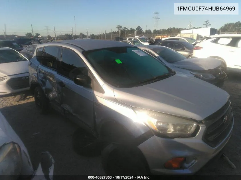 2017 Ford Escape S VIN: 1FMCU0F74HUB64969 Lot: 40627853