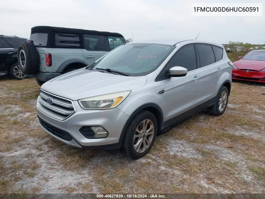 2017 Ford Escape Se VIN: 1FMCU0GD6HUC60591 Lot: 40627939