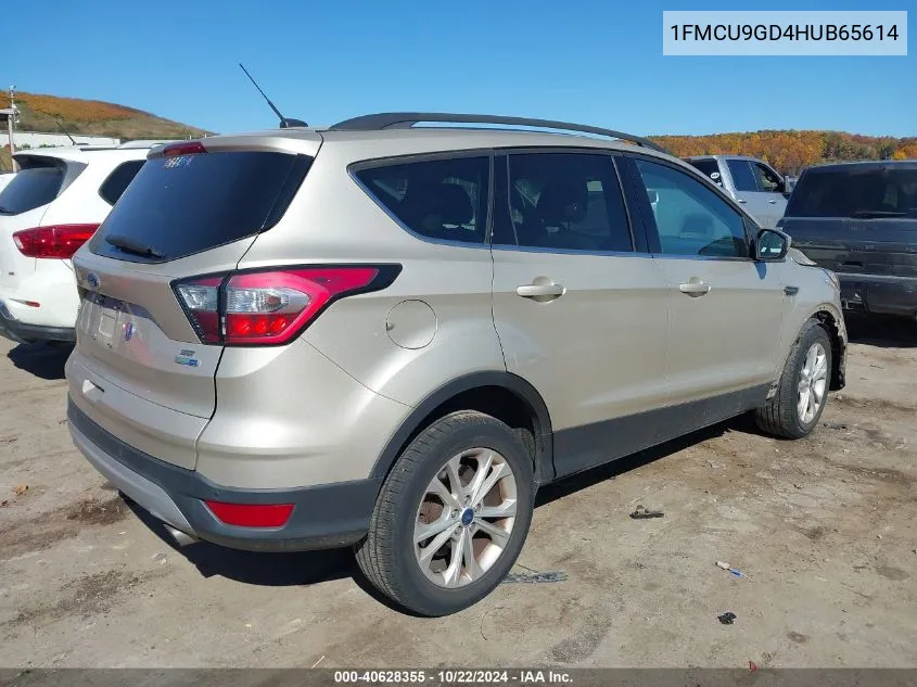 2017 Ford Escape Se VIN: 1FMCU9GD4HUB65614 Lot: 40628355