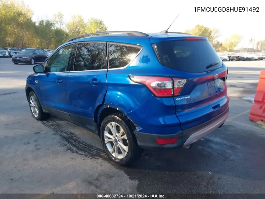 1FMCU0GD8HUE91492 2017 Ford Escape Se