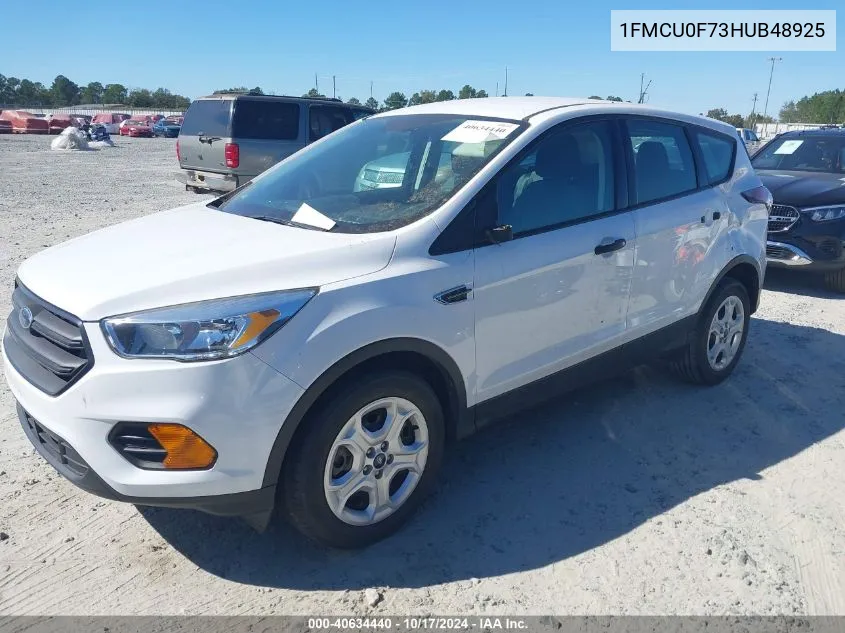 2017 Ford Escape S VIN: 1FMCU0F73HUB48925 Lot: 40634440