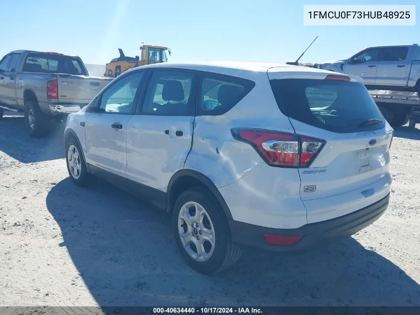 2017 Ford Escape S VIN: 1FMCU0F73HUB48925 Lot: 40634440