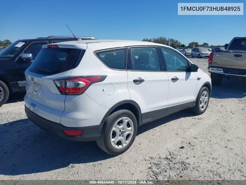 2017 Ford Escape S VIN: 1FMCU0F73HUB48925 Lot: 40634440