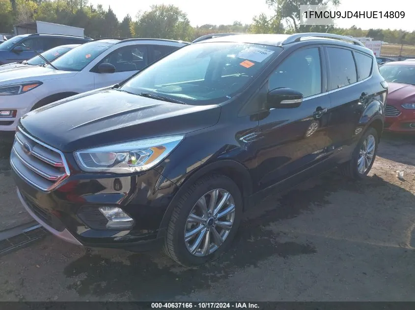 2017 Ford Escape Titanium VIN: 1FMCU9JD4HUE14809 Lot: 40637166