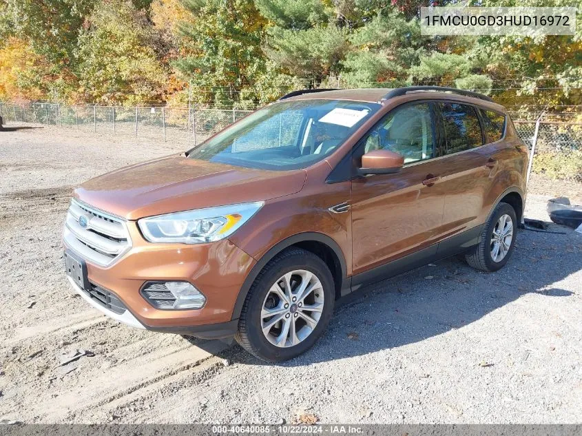 2017 Ford Escape Se VIN: 1FMCU0GD3HUD16972 Lot: 40640085