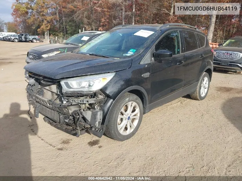 2017 Ford Escape Se VIN: 1FMCU0GD6HUB64119 Lot: 40642542