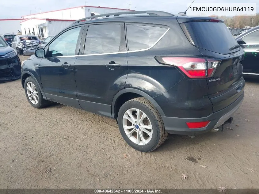 2017 Ford Escape Se VIN: 1FMCU0GD6HUB64119 Lot: 40642542