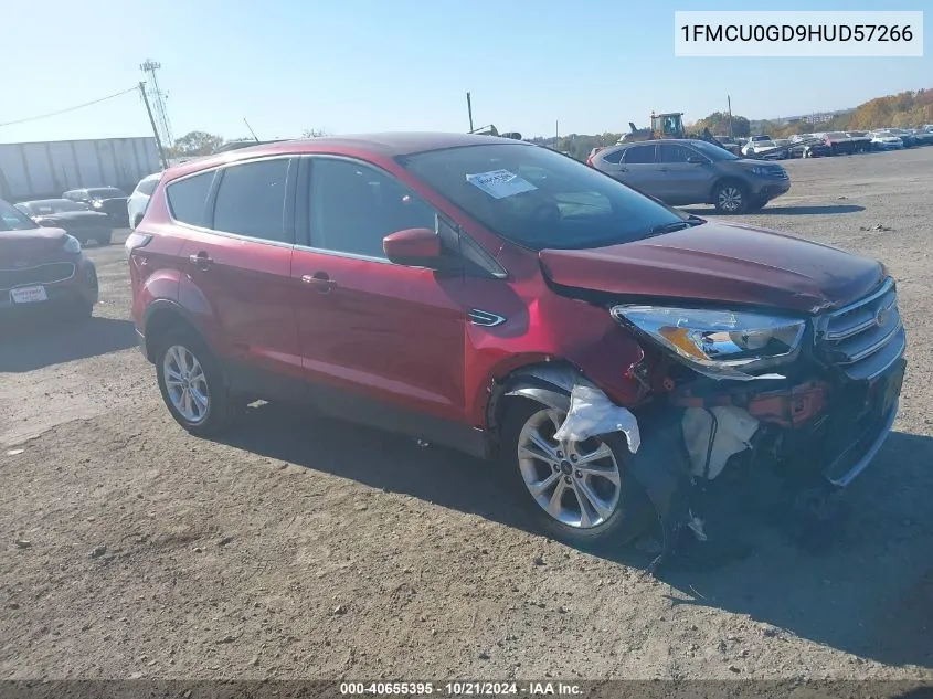 2017 Ford Escape Se VIN: 1FMCU0GD9HUD57266 Lot: 40655395