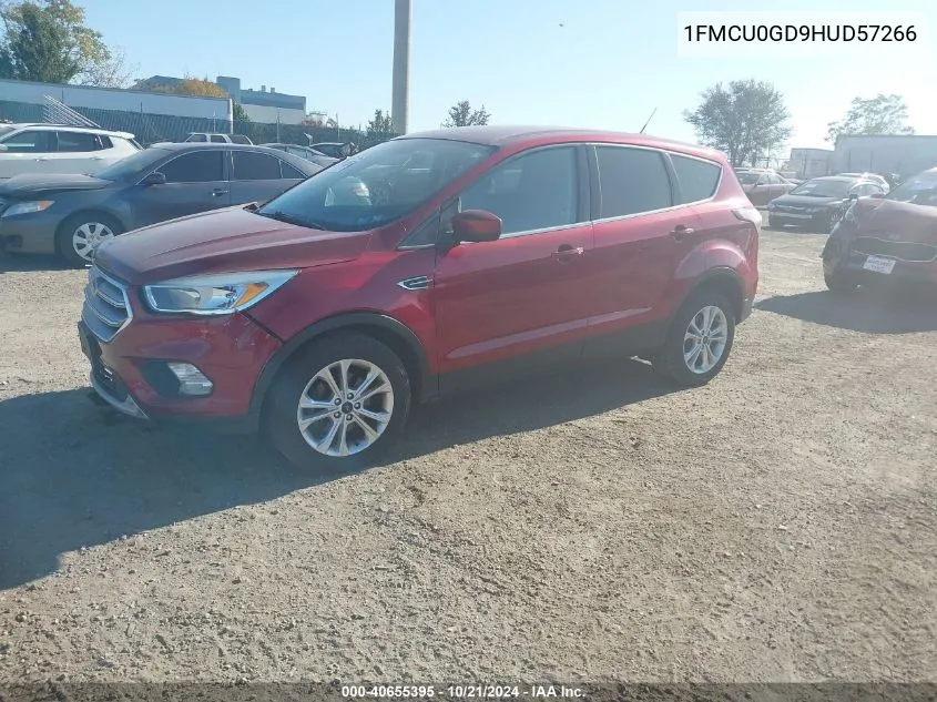 2017 Ford Escape Se VIN: 1FMCU0GD9HUD57266 Lot: 40655395