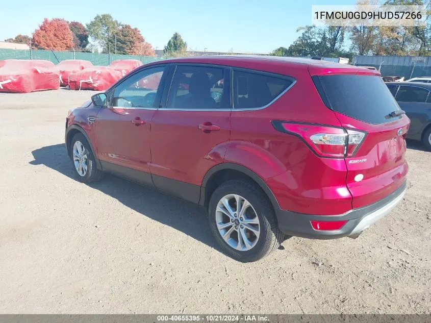 2017 Ford Escape Se VIN: 1FMCU0GD9HUD57266 Lot: 40655395