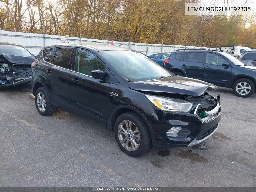 2017 Ford Escape Se VIN: 1FMCU9GD2HUE92335 Lot: 40657364