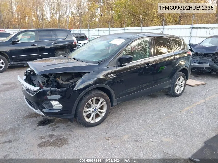 2017 Ford Escape Se VIN: 1FMCU9GD2HUE92335 Lot: 40657364