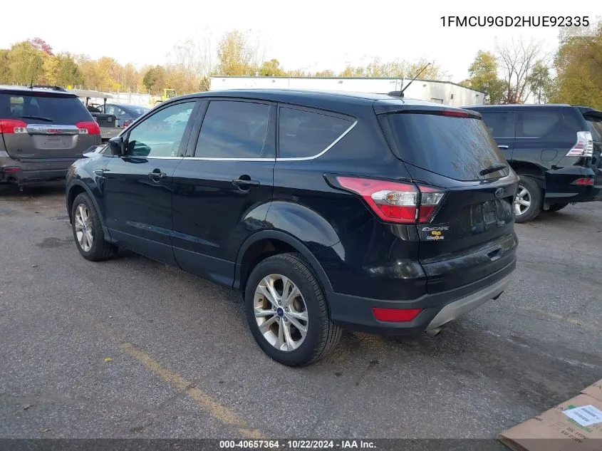 2017 Ford Escape Se VIN: 1FMCU9GD2HUE92335 Lot: 40657364