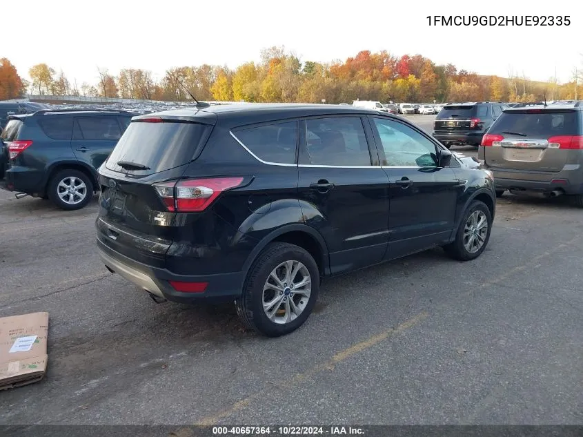 2017 Ford Escape Se VIN: 1FMCU9GD2HUE92335 Lot: 40657364