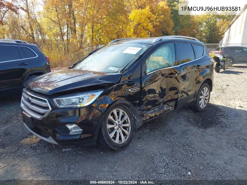 2017 Ford Escape Titanium VIN: 1FMCU9J96HUB93581 Lot: 40660924