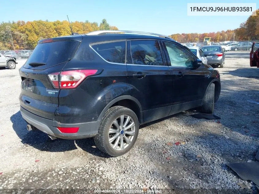 2017 Ford Escape Titanium VIN: 1FMCU9J96HUB93581 Lot: 40660924