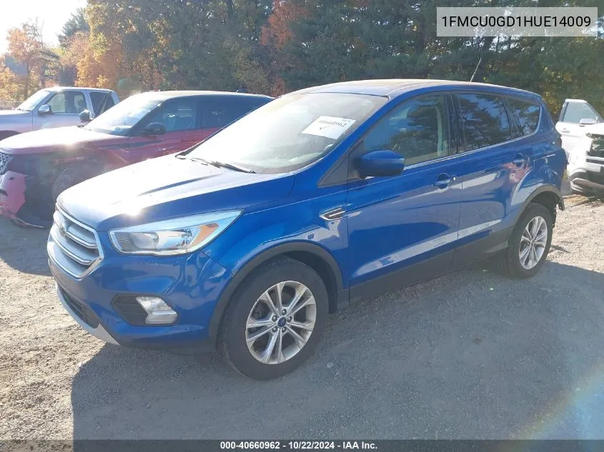 2017 Ford Escape Se VIN: 1FMCU0GD1HUE14009 Lot: 40660962