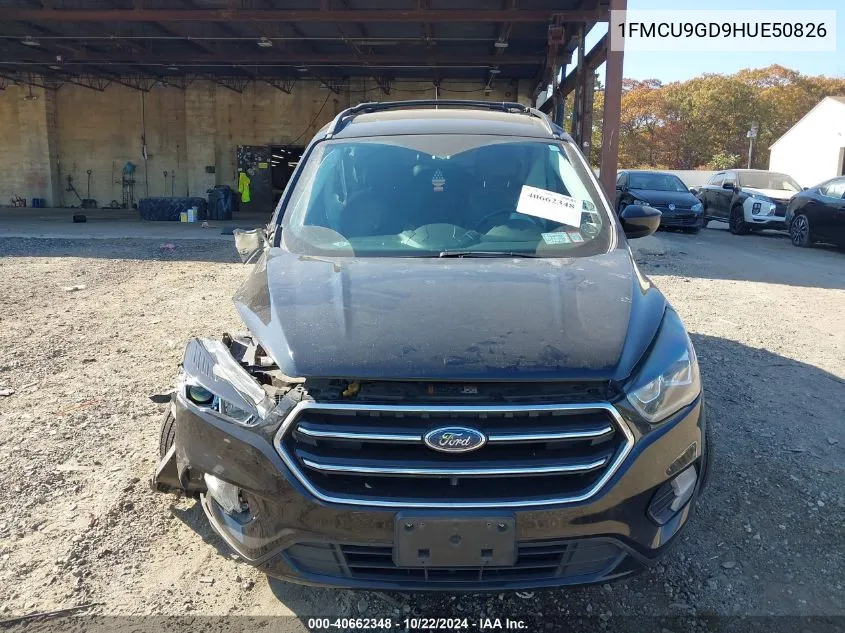 2017 Ford Escape Se VIN: 1FMCU9GD9HUE50826 Lot: 40662348