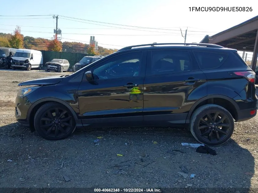 2017 Ford Escape Se VIN: 1FMCU9GD9HUE50826 Lot: 40662348