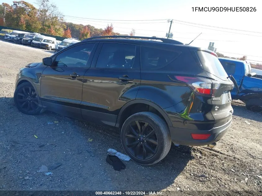 2017 Ford Escape Se VIN: 1FMCU9GD9HUE50826 Lot: 40662348