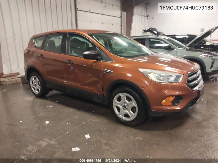 2017 Ford Escape S VIN: 1FMCU0F74HUC79183 Lot: 40664755