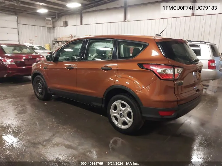 2017 Ford Escape S VIN: 1FMCU0F74HUC79183 Lot: 40664755