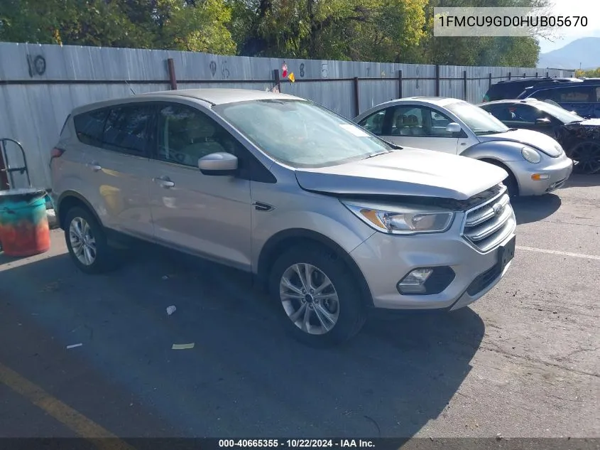 2017 Ford Escape Se VIN: 1FMCU9GD0HUB05670 Lot: 40665355