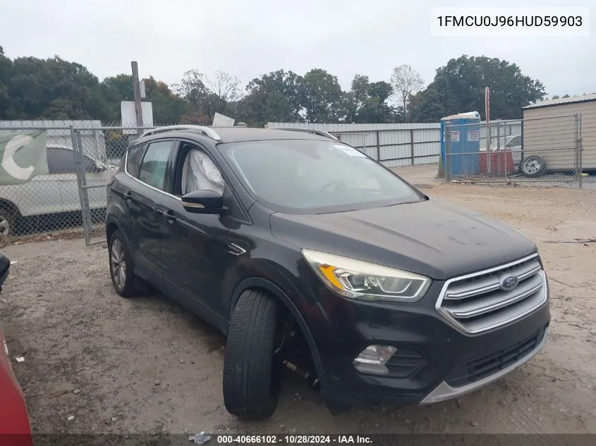 2017 Ford Escape Titanium VIN: 1FMCU0J96HUD59903 Lot: 40666102