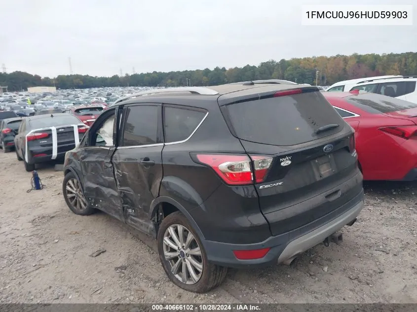 2017 Ford Escape Titanium VIN: 1FMCU0J96HUD59903 Lot: 40666102