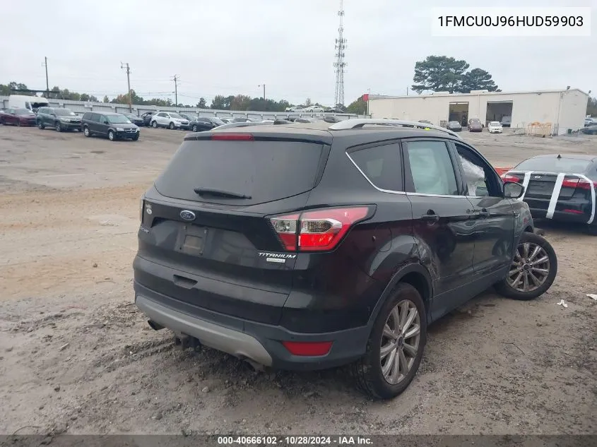 2017 Ford Escape Titanium VIN: 1FMCU0J96HUD59903 Lot: 40666102