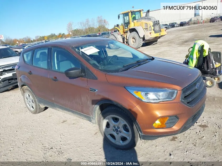 2017 Ford Escape S VIN: 1FMCU0F79HUD40060 Lot: 40668391