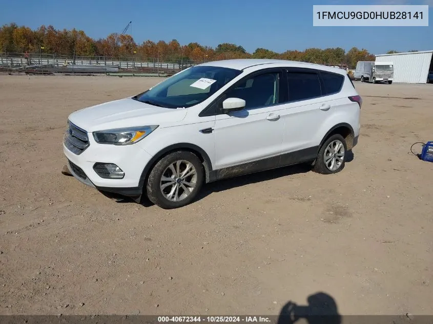 2017 Ford Escape Se VIN: 1FMCU9GD0HUB28141 Lot: 40672344