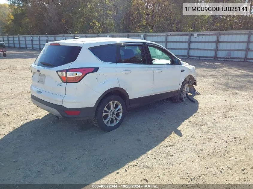 2017 Ford Escape Se VIN: 1FMCU9GD0HUB28141 Lot: 40672344