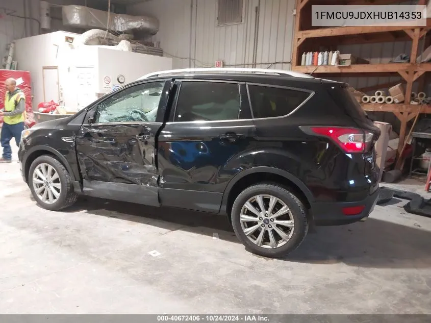 2017 Ford Escape Titanium VIN: 1FMCU9JDXHUB14353 Lot: 40672406