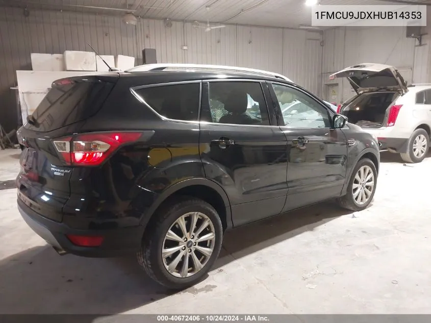 2017 Ford Escape Titanium VIN: 1FMCU9JDXHUB14353 Lot: 40672406