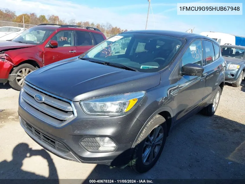 2017 Ford Escape Se VIN: 1FMCU9G95HUB67948 Lot: 40678324