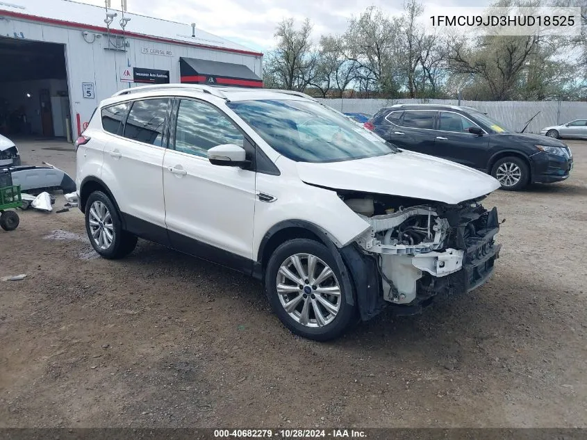 2017 Ford Escape Titanium VIN: 1FMCU9JD3HUD18525 Lot: 40682279