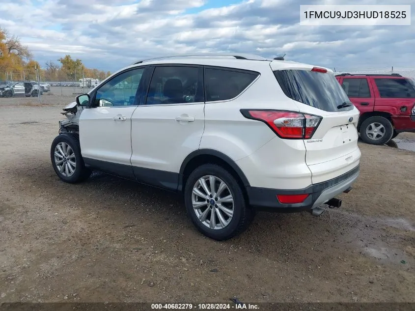 2017 Ford Escape Titanium VIN: 1FMCU9JD3HUD18525 Lot: 40682279